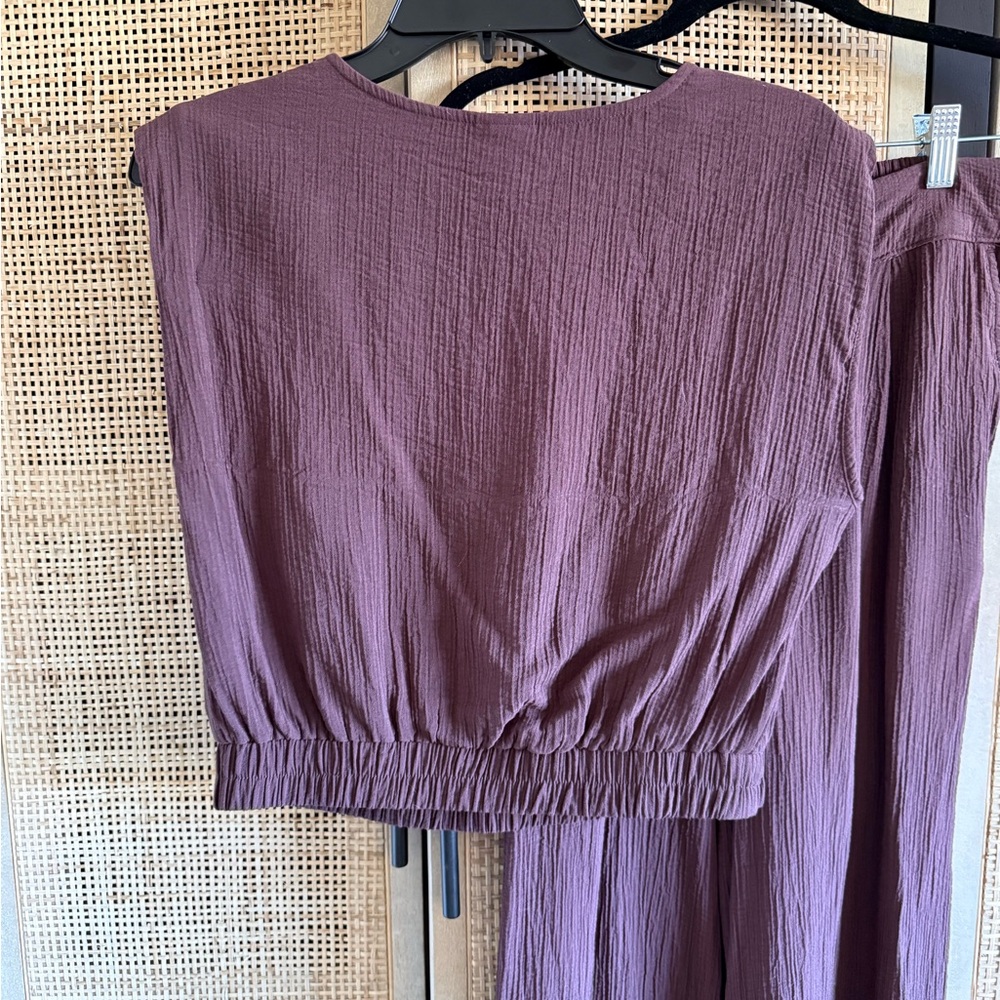 a new day Dusty Rose Textured Blouse - Picture 3 of 15